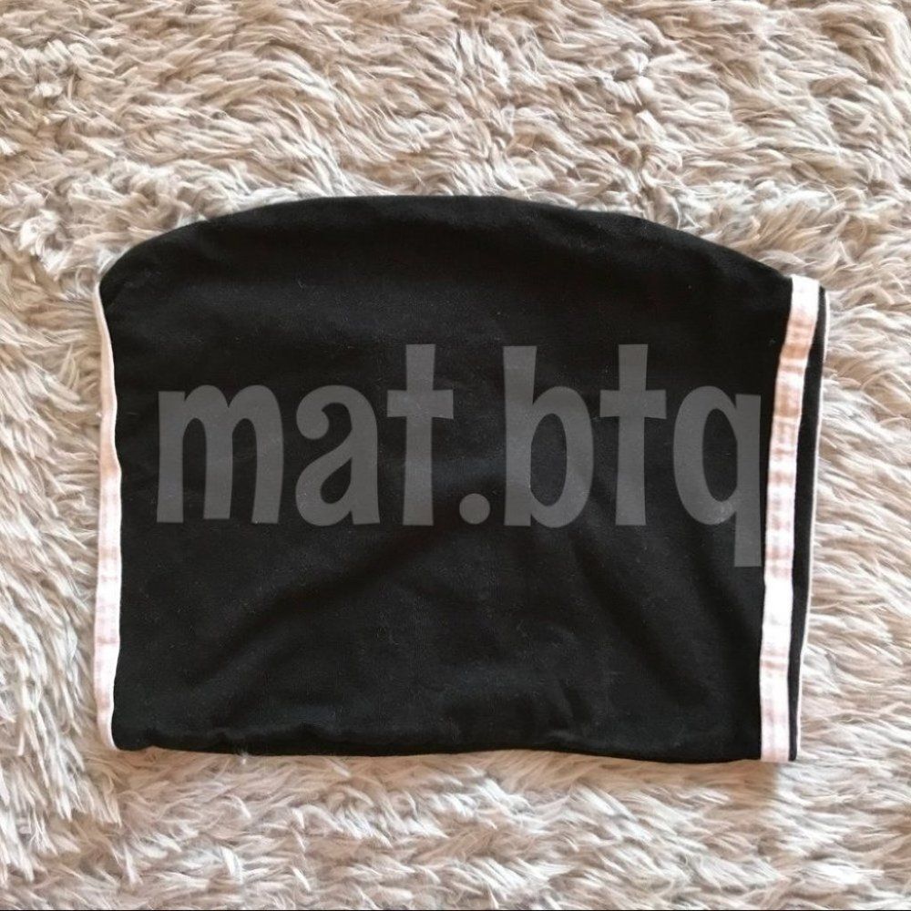 Brandy Melville Black Striped Jenny Tube Top